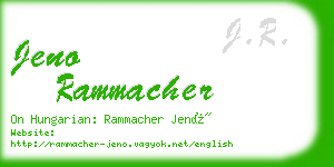 jeno rammacher business card